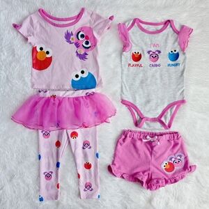 Sesame Street Baby Girls 4pc Set
